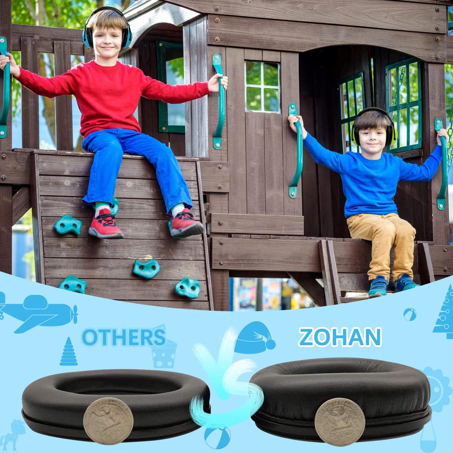 ZOHAN Kids Ear Protection 2 Pack,Kids Noise Canceling Headphone for Concerts, Monster Truck, Fireworks - Image 3