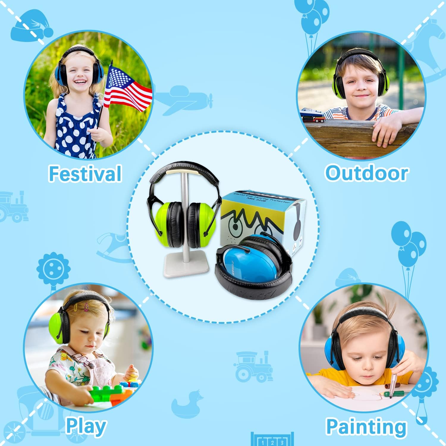 ZOHAN Kids Ear Protection 2 Pack,Kids Noise Canceling Headphone for Concerts, Monster Truck, Fireworks - Image 6